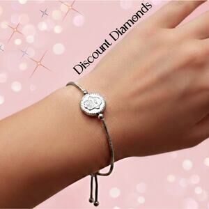 Copied - Titanium Silver  Open Palm Friendship Bracelet